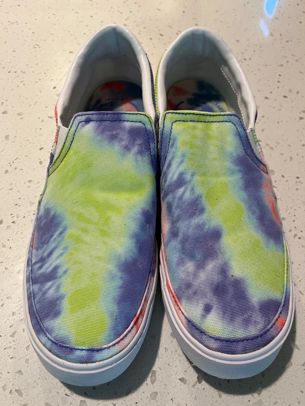 Nike Tie-Dye Slip-On Sneakers - Lime Green Blue Purple